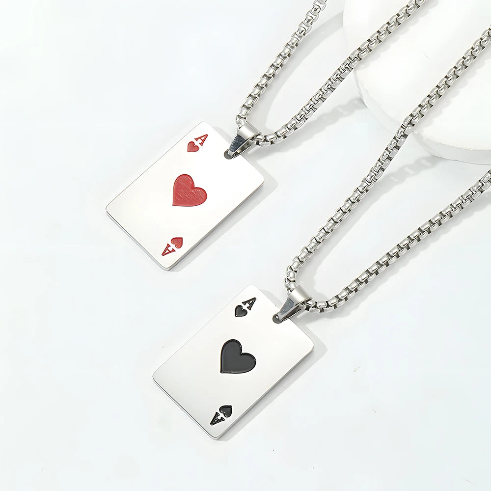 Éclat Bijoux| Ace of ♠️& ♥️ Pendant Necklace™